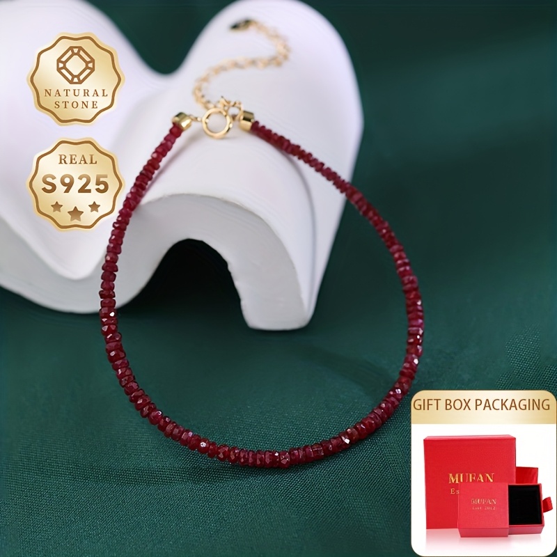 Women's Adjustable Gemstone Bracelet in S925 Silver